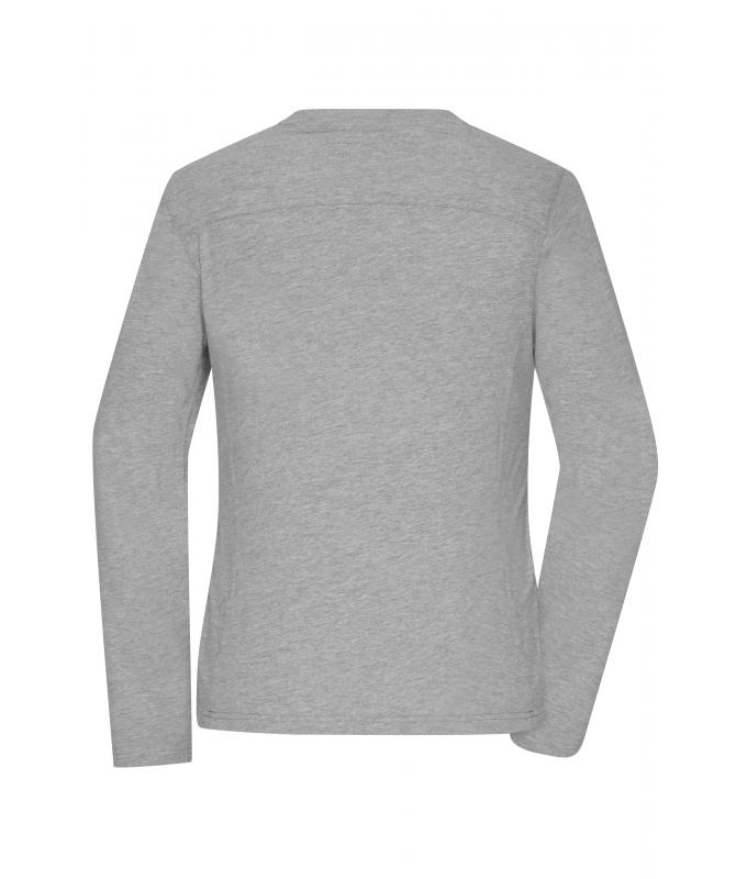 Damen Ladies' Workwear-Long-Sleeved-T OCS Blended Grey-heather 10525