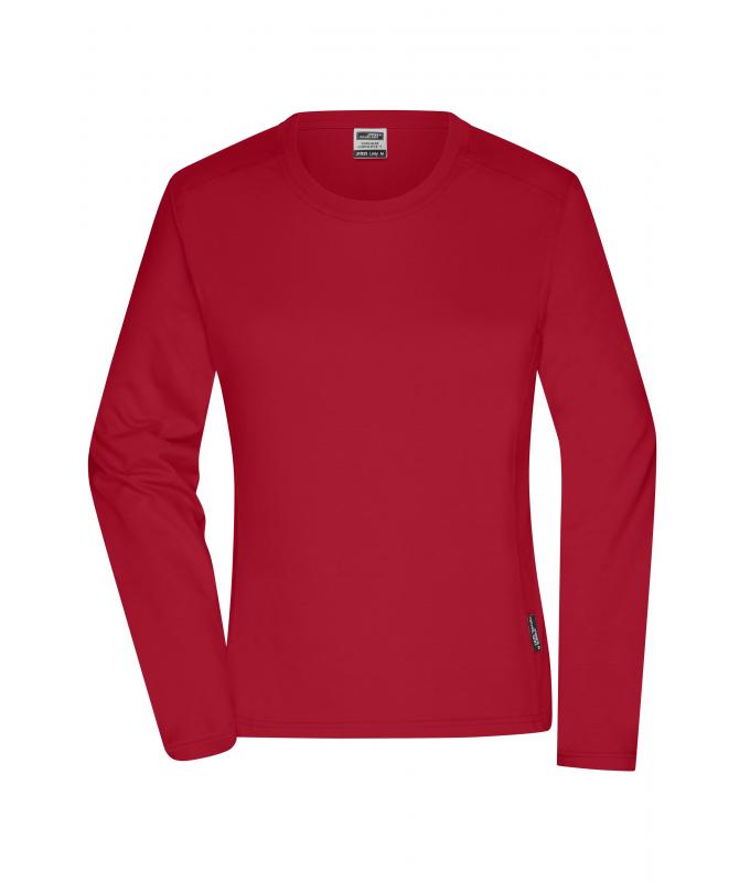 Ladies Ladies' Workwear-Long-Sleeved-T OCS Blended Red 10525