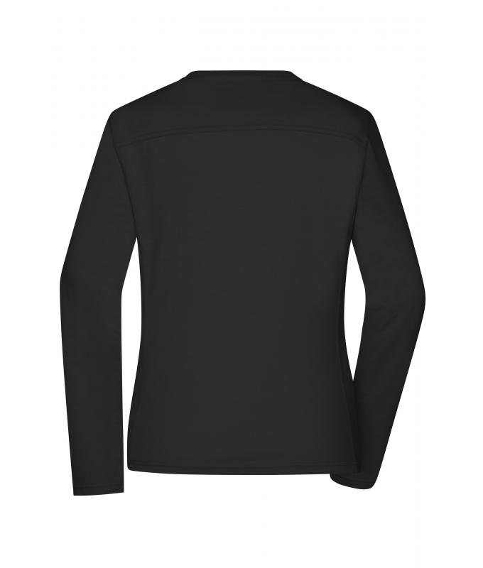 Damen Ladies' Workwear-Long-Sleeved-T OCS Blended Black 10525