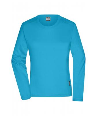 Damen Ladies' Workwear-Longsleeve-T Turquoise 10525
