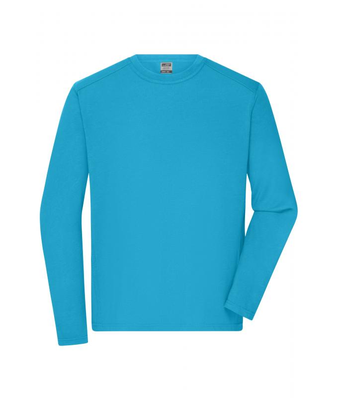 Herren Men's Workwear-Long-Sleeved-T OCS Blended Turquoise 10526