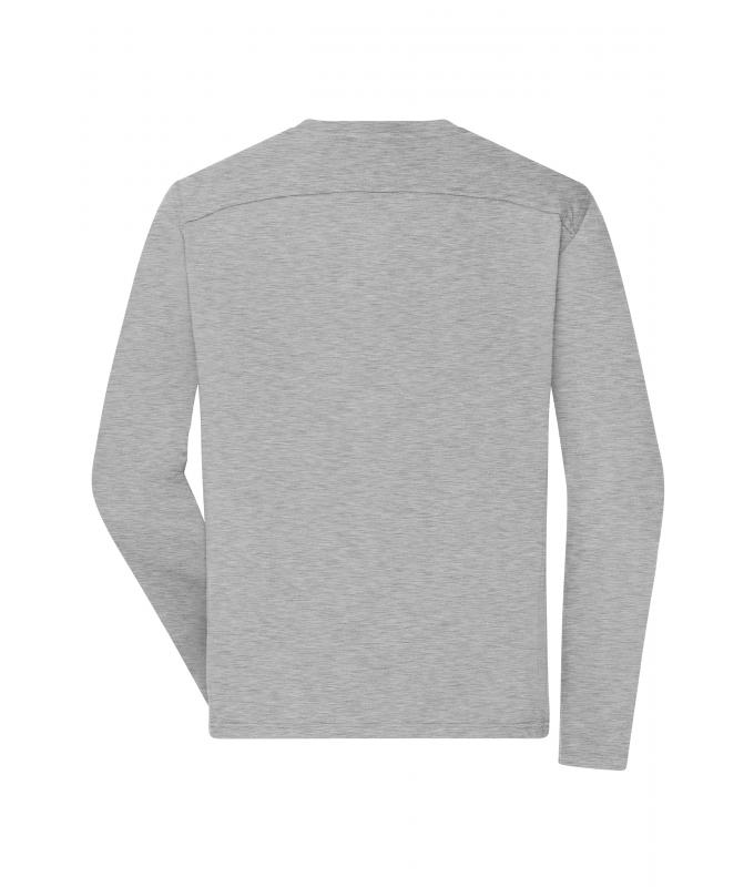 Herren Men's Workwear-Long-Sleeved-T OCS Blended Grey-heather 10526