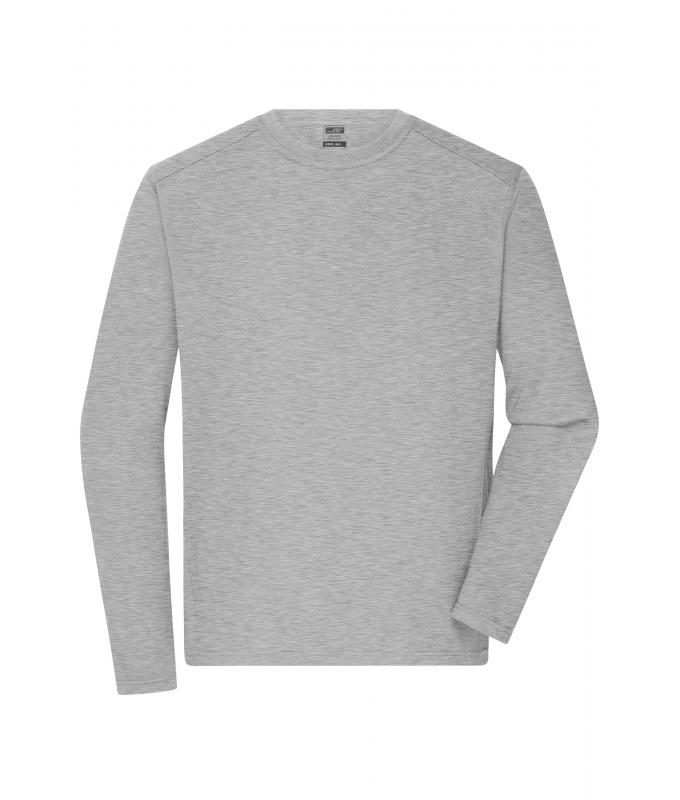 Men Men's Workwear-Long-Sleeved-T OCS Blended Grey-heather 10526