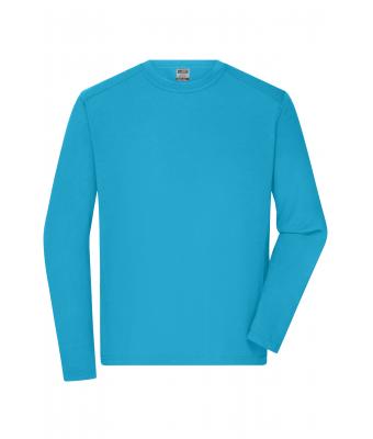 Men Men's Workwear-Longsleeve-T Turquoise 10526