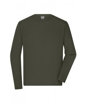 Men Men's Workwear-Longsleeve-T Olive 10526