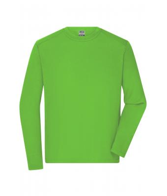 Herren Men's Workwear-Longsleeve-T Lime-green 10526