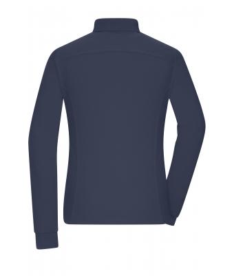 Damen Ladies' Workwear-Long-Sleeved Polo   OCS Blended Navy 10527
