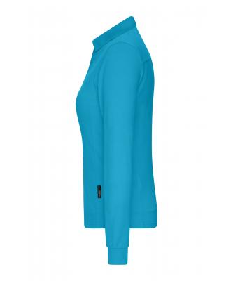 Damen Ladies' Workwear-Long-Sleeved Polo   OCS Blended Turquoise 10527