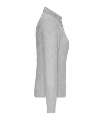 Damen Ladies' Workwear-Long-Sleeved Polo   OCS Blended Grey-heather 10527