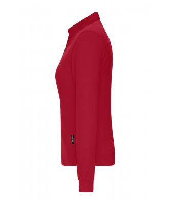Damen Ladies' Workwear-Long-Sleeved Polo   OCS Blended Red 10527