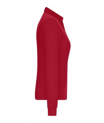 Damen Ladies' Workwear-Long-Sleeved Polo   OCS Blended Red 10527