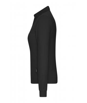 Damen Ladies' Workwear-Long-Sleeved Polo   OCS Blended Black 10527