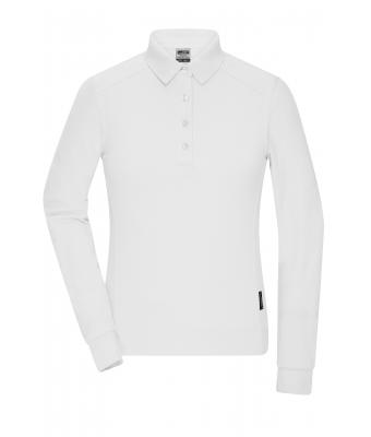 Damen Ladies' Workwear-Long-Sleeved Polo   OCS Blended White 10527