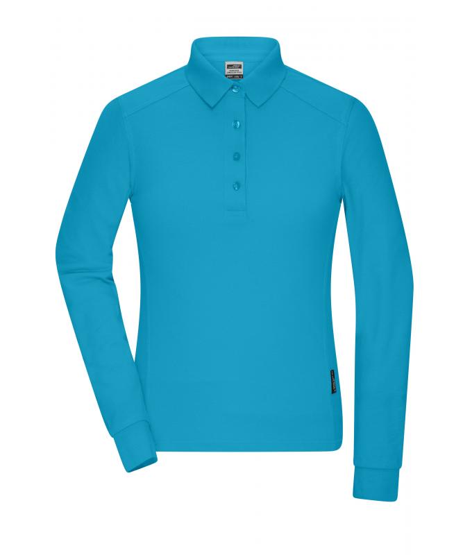 Damen Ladies' Workwear-Long-Sleeved Polo OCS Blended Turquoise 10527