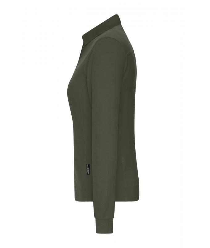 Damen Ladies' Workwear-Long-Sleeved Polo OCS Blended Olive 10527