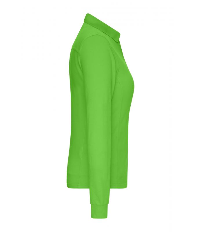 Damen Ladies' Workwear-Long-Sleeved Polo OCS Blended Lime-green 10527