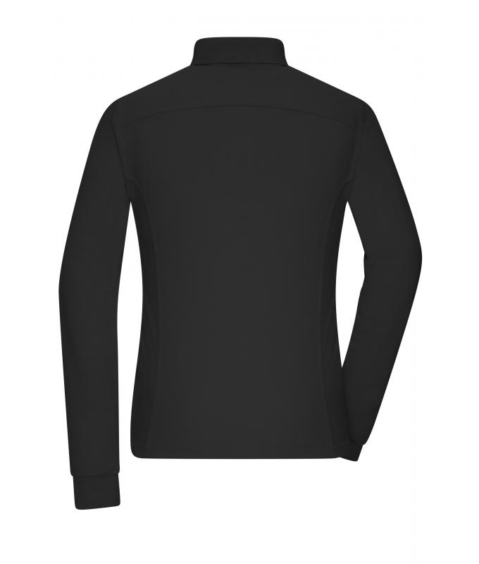 Damen Ladies' Workwear-Long-Sleeved Polo OCS Blended Black 10527