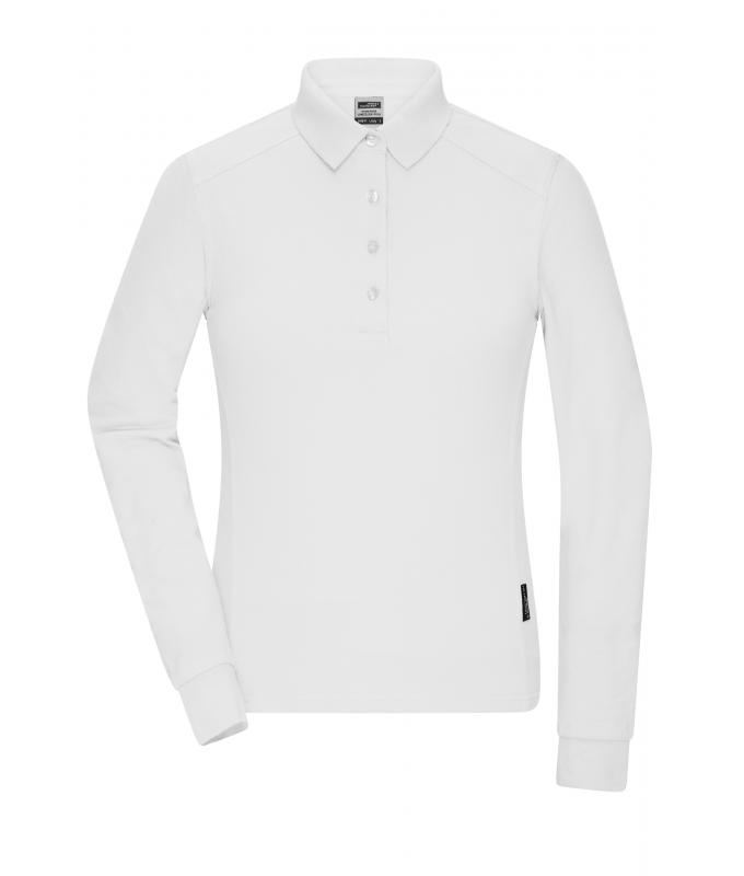 Damen Ladies' Workwear-Long-Sleeved Polo OCS Blended White 10527