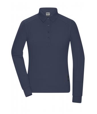 Damen Ladies' Workwear-Longsleeve Polo Navy 10527