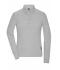 Damen Ladies' Workwear-Longsleeve Polo Grey-heather 10527