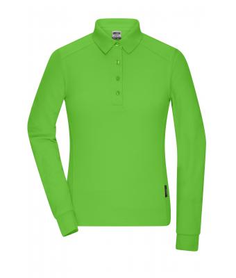 Damen Ladies' Workwear-Longsleeve Polo Lime-green 10527