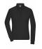Damen Ladies' Workwear-Longsleeve Polo Black 10527