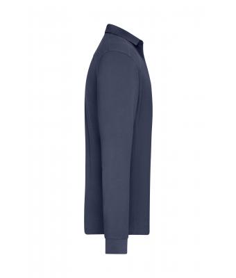 Men Men's Workwear-Long-Sleeved Polo   OCS Blended Navy 10528