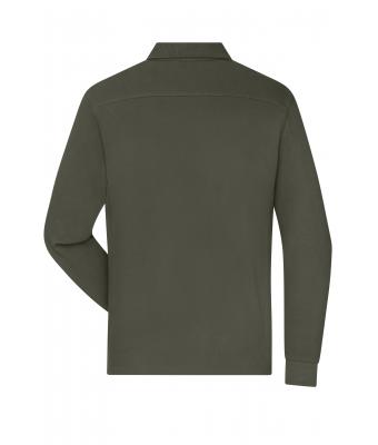 Herren Men's Workwear-Long-Sleeved Polo   OCS Blended Olive 10528