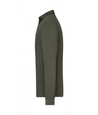 Men Men's Workwear-Long-Sleeved Polo   OCS Blended Olive 10528