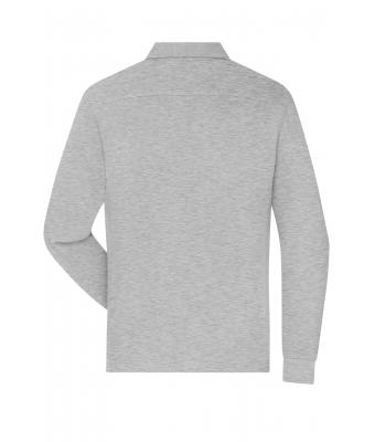 Herren Men's Workwear-Long-Sleeved Polo   OCS Blended Grey-heather 10528