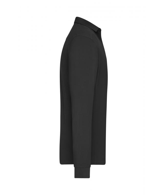 Men Men's Workwear-Long-Sleeved Polo OCS Blended Black 10528