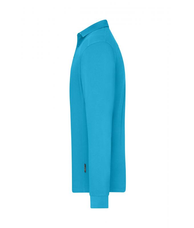 Herren Men's Workwear-Long-Sleeved Polo OCS Blended Turquoise 10528