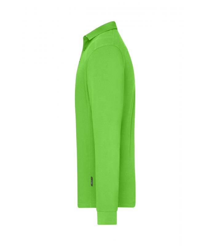 Men Men's Workwear-Long-Sleeved Polo OCS Blended Lime-green 10528