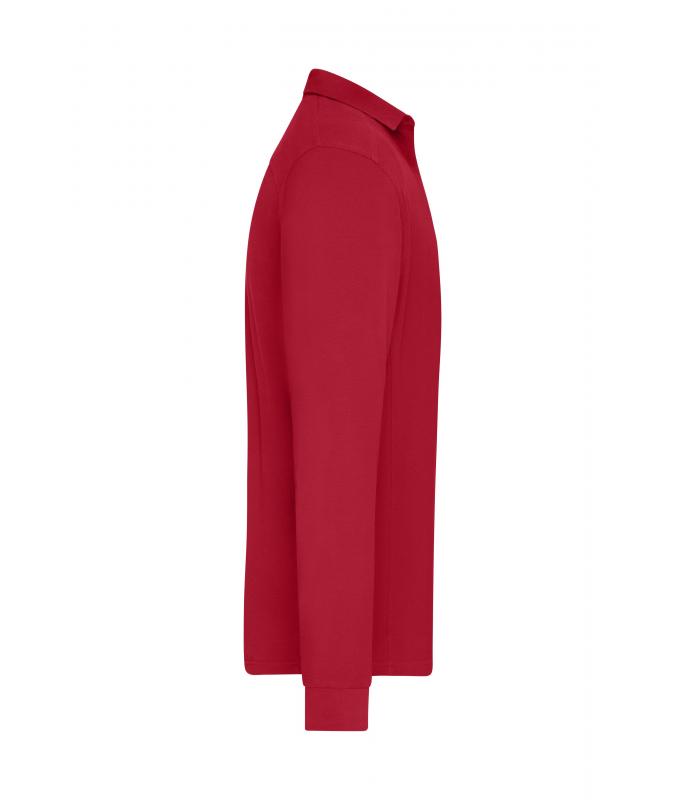 Herren Men's Workwear-Long-Sleeved Polo OCS Blended Red 10528