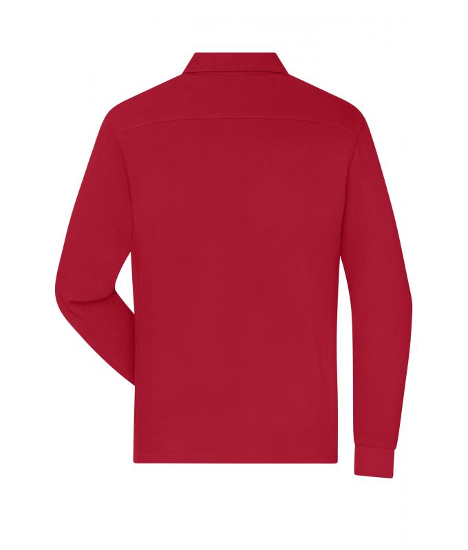 Herren Men's Workwear-Long-Sleeved Polo OCS Blended Red 10528
