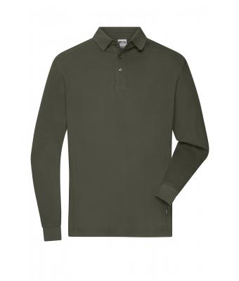 Herren Men's Workwear-Longsleeve Polo Olive 10528