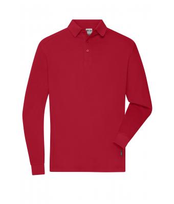Herren Men's Workwear-Longsleeve Polo Red 10528