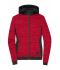 Ladies Ladies' Padded Hybrid Jacket Red-melange/black 10529