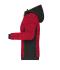 Damen Ladies' Padded Hybrid Jacket Red-melange/black 10529