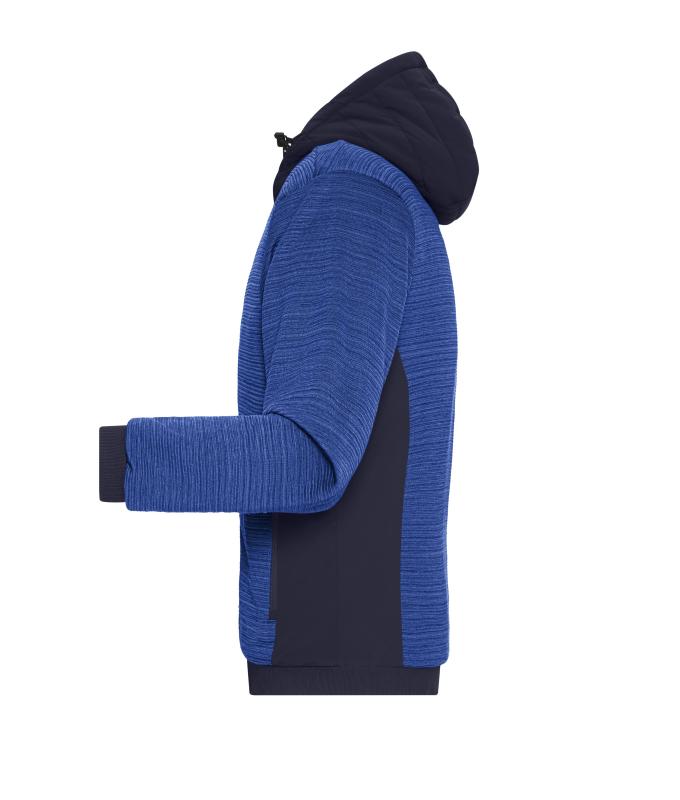 Herren Men's Padded Hybrid Jacket Royal-melange/navy 10530