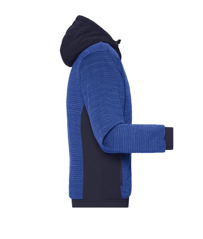Herren Men's Padded Hybrid Jacket Royal-melange/navy 10530