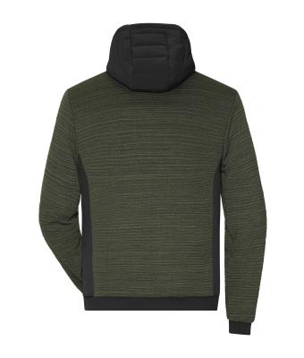 Men Men's Padded Hybrid Jacket Olive-melange/black 10530