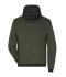 Men Men's Padded Hybrid Jacket Olive-melange/black 10530