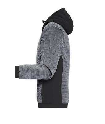 Men Men's Padded Hybrid Jacket Carbon-melange/black 10530