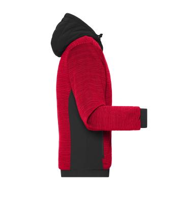 Men Men's Padded Hybrid Jacket Red-melange/black 10530