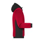 Herren Men's Padded Hybrid Jacket Red-melange/black 10530