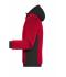 Herren Men's Padded Hybrid Jacket Red-melange/black 10530