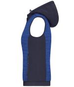 Damen Ladies' Padded Hybrid Vest Royal-melange/navy 10532