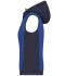 Damen Ladies' Padded Hybrid Vest Royal-melange/navy 10532