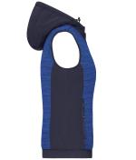 Damen Ladies' Padded Hybrid Vest Royal-melange/navy 10532